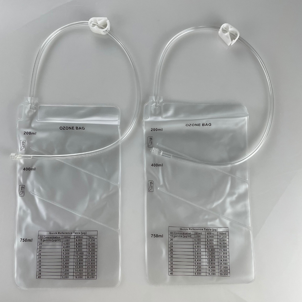 3 chambers ozone insufflation bag with luer connector